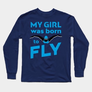 My Girl Was Born To ButterFly Swim Long Sleeve T-Shirt